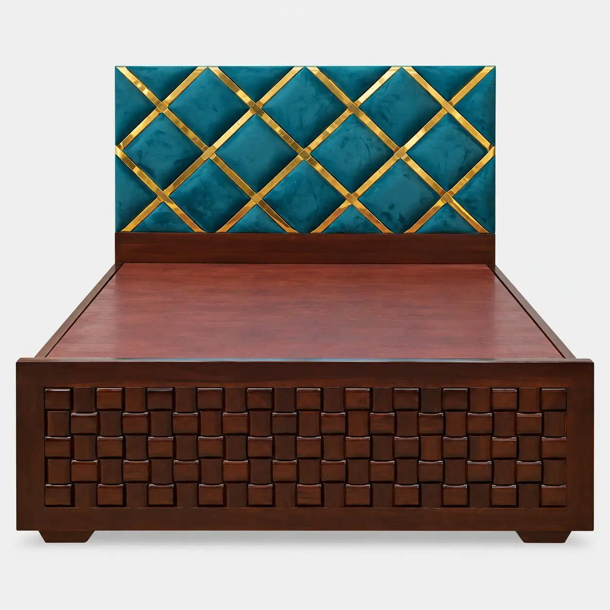 Teal Trellis Bed