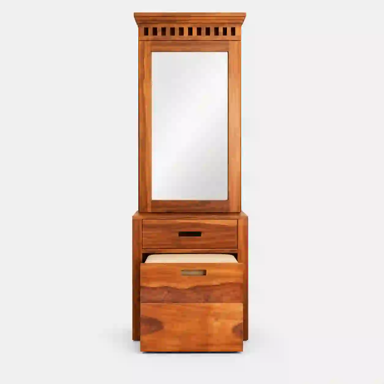 Amber Lattice Dressing Mirror