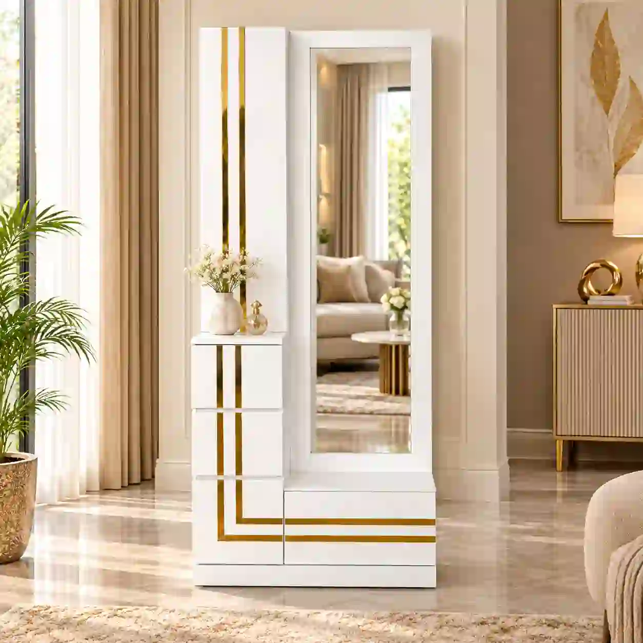Aurelia Full-Length Mirror Wardrobe