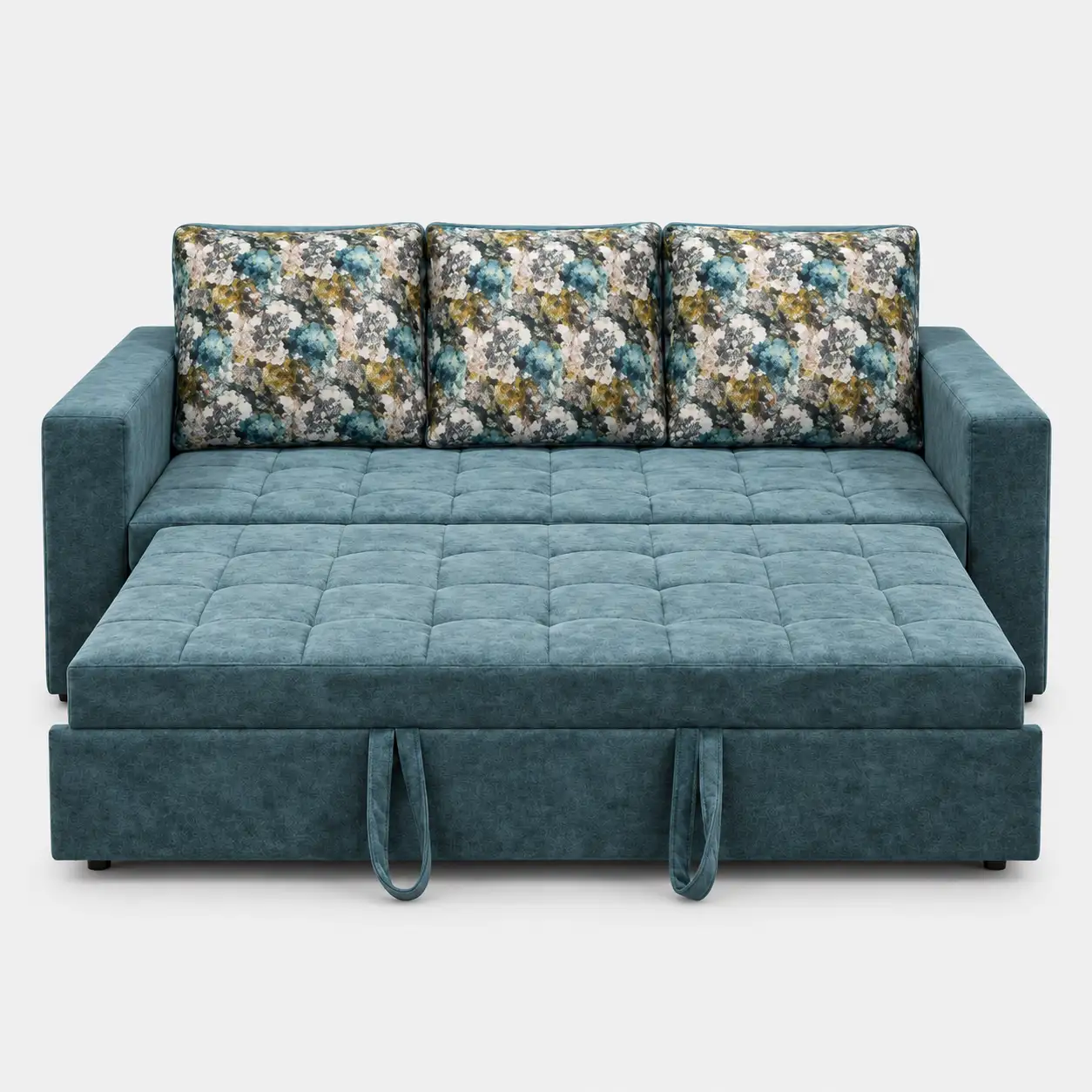 Botanical Teal Sofa Bed