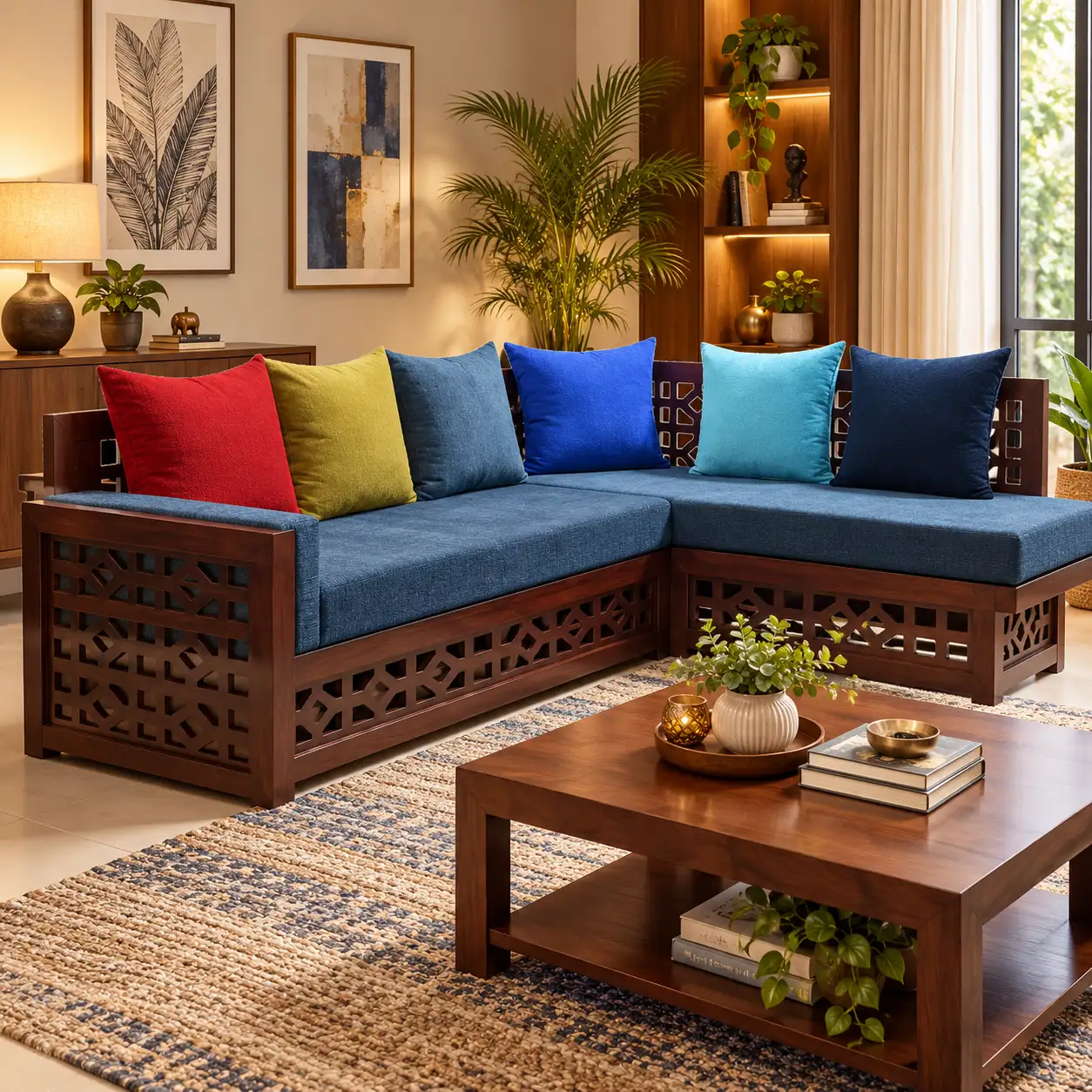Lattice Jewel Corner Sofa
