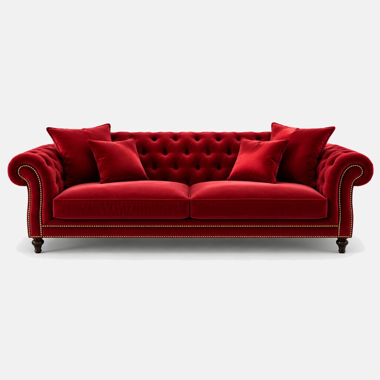 Crimson Chesterfield Sofa