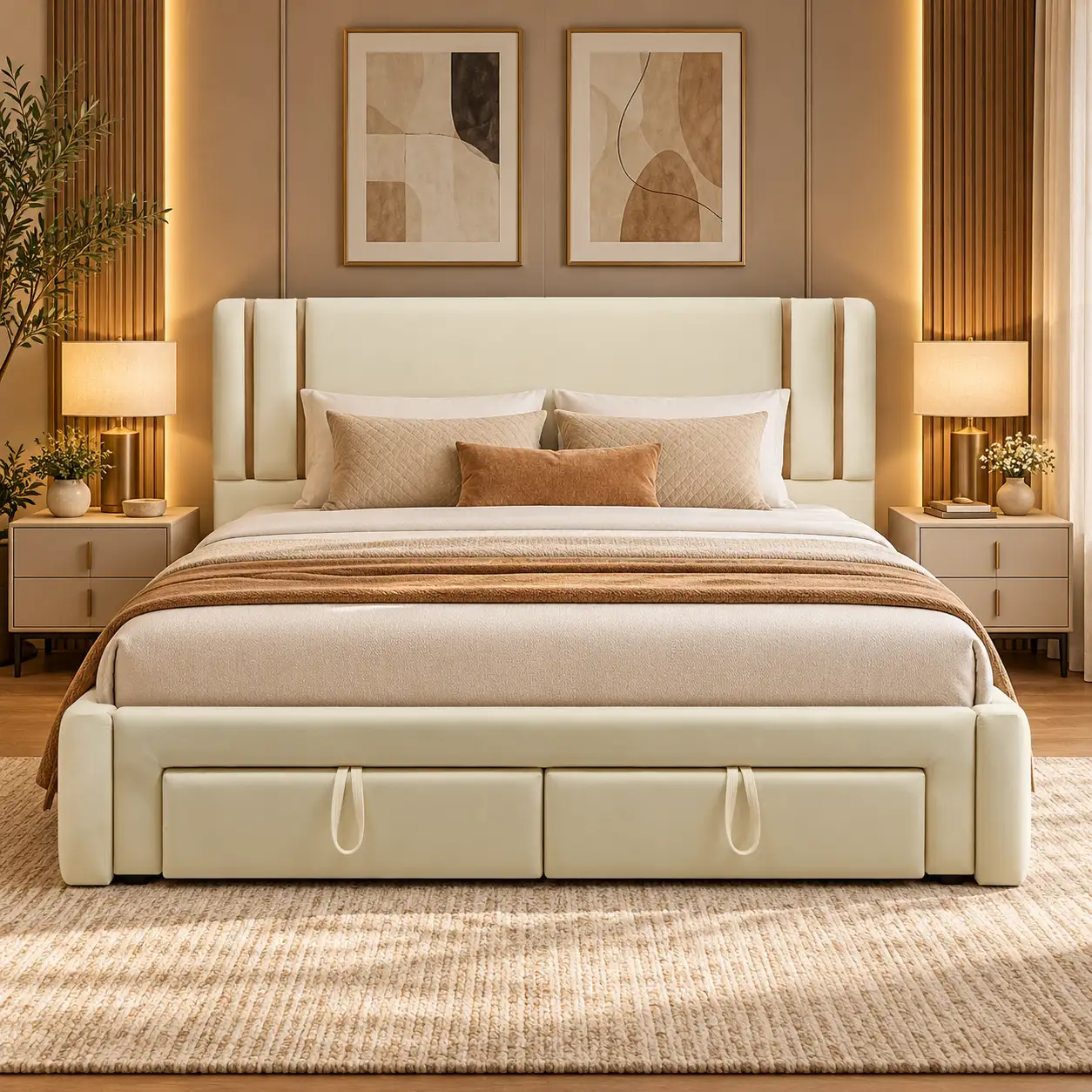 Linen Frame Bed